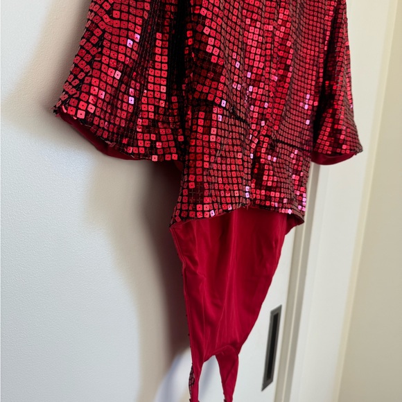 Fashion Nova Red Sequin Gown - Picture 5 of 6